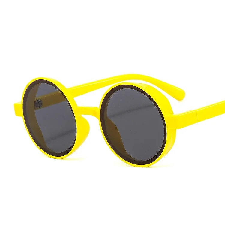 Traceeye Popular Fashion Round Sunglasses Women Punk-rock Sunglasses Retro Trending Yellow Orange Sun Glasses Men Shades Resistant UV400
