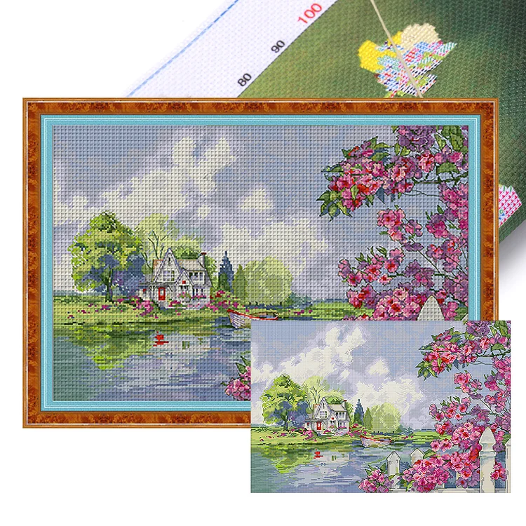 Spring Brand  Four Seasons Scenery - Printed Cross Stitch 11CT
