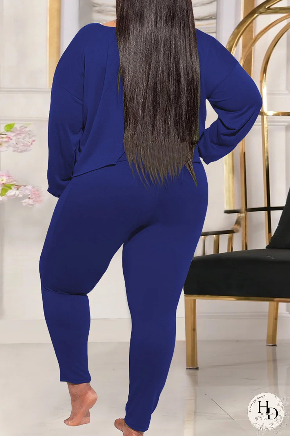 Yellow Casual Solid Split Joint O Neck Plus Size Two Pieces