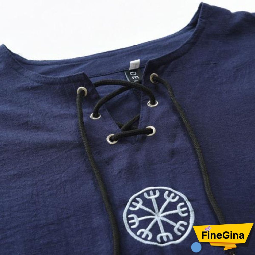 Medieval Pirate Retro Cosplay Embroidered Shirts