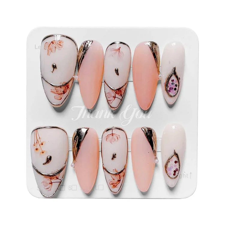 Eastern Blossom Press On Nails