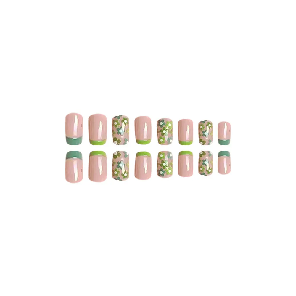 Churchf Churchf Spring Tender Green Flowers Short Square Jia Lovely Fresh Detachable Mei Jia Piece Sweet Simple Ins Wind