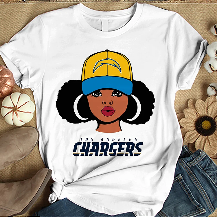 Los Angeles Chargers Women's White Relaxed T-Shirt