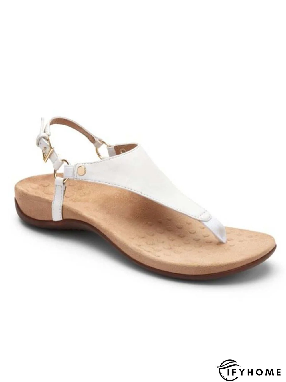 Summer Heel Brown Round Toe Sandals | IFYHOME