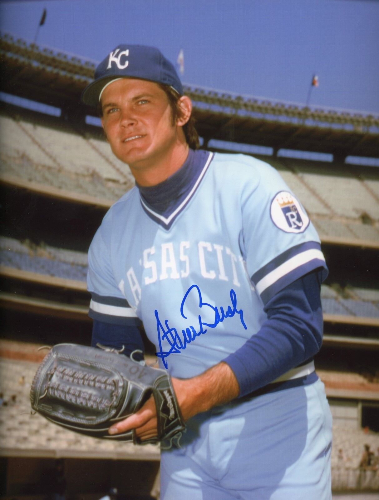 Steve Busby autographed 8x10 Kansas City Royals #13  Shipping