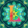 （Multi-Style)Mandala Alphabetr A-Full Round Diamond Painting 30*30CM