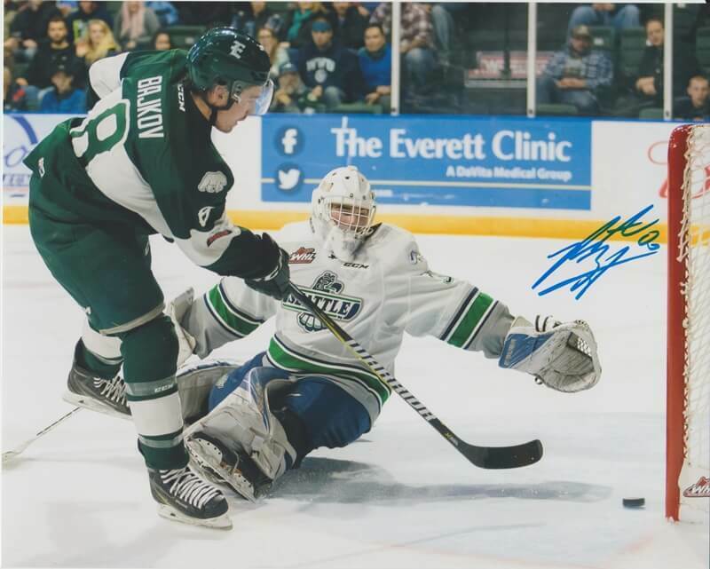 Patrick Bajkov Everett Silvertips Autographed 8x10 Photo Poster painting CFS COA