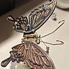 Original Sound Wooden and Metal Swallowtail Butterfly Music Box