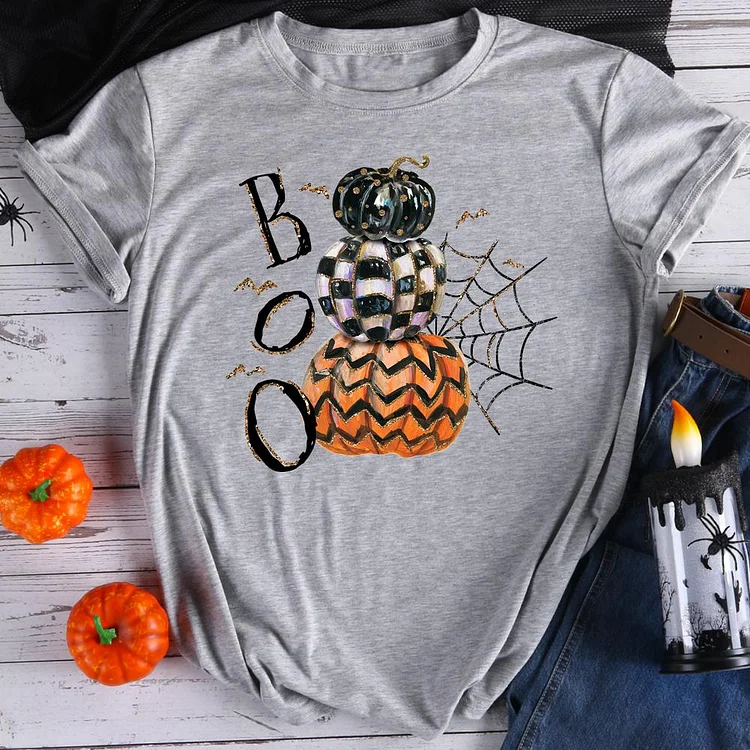 Boo  Pumpkin T-Shirt Tee-08062-Annaletters