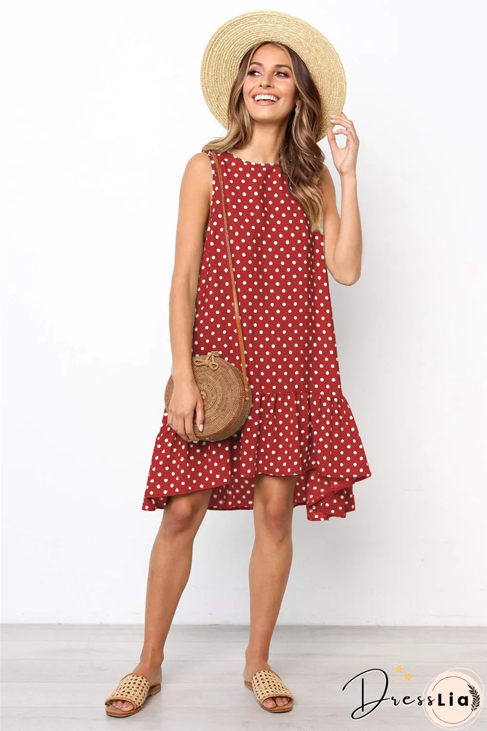 Printed Ruffled Women's Dress