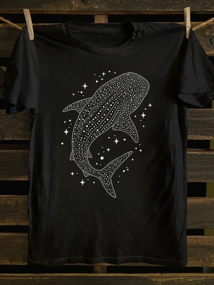 Whale Shark Starry Night Ocean T-shirt