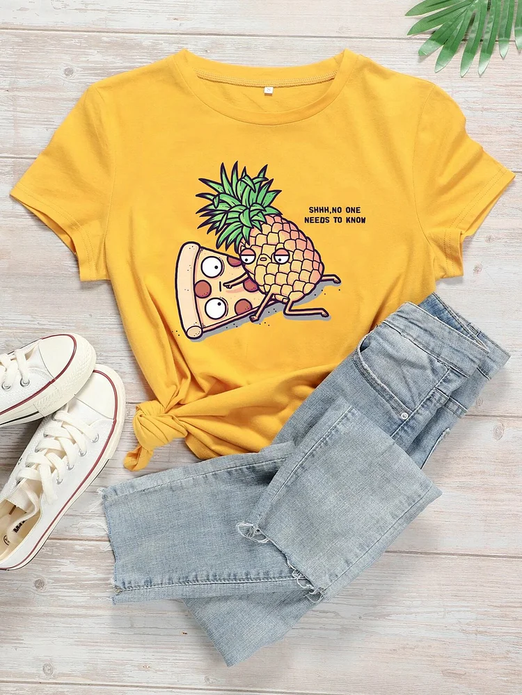 Bestdealfriday Pineapple And Pizza Women's T-Shirt