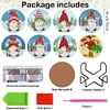 8pcs/set DIY Diamond Painting Art Coaster Kit with Holder (Christmas Gnome)