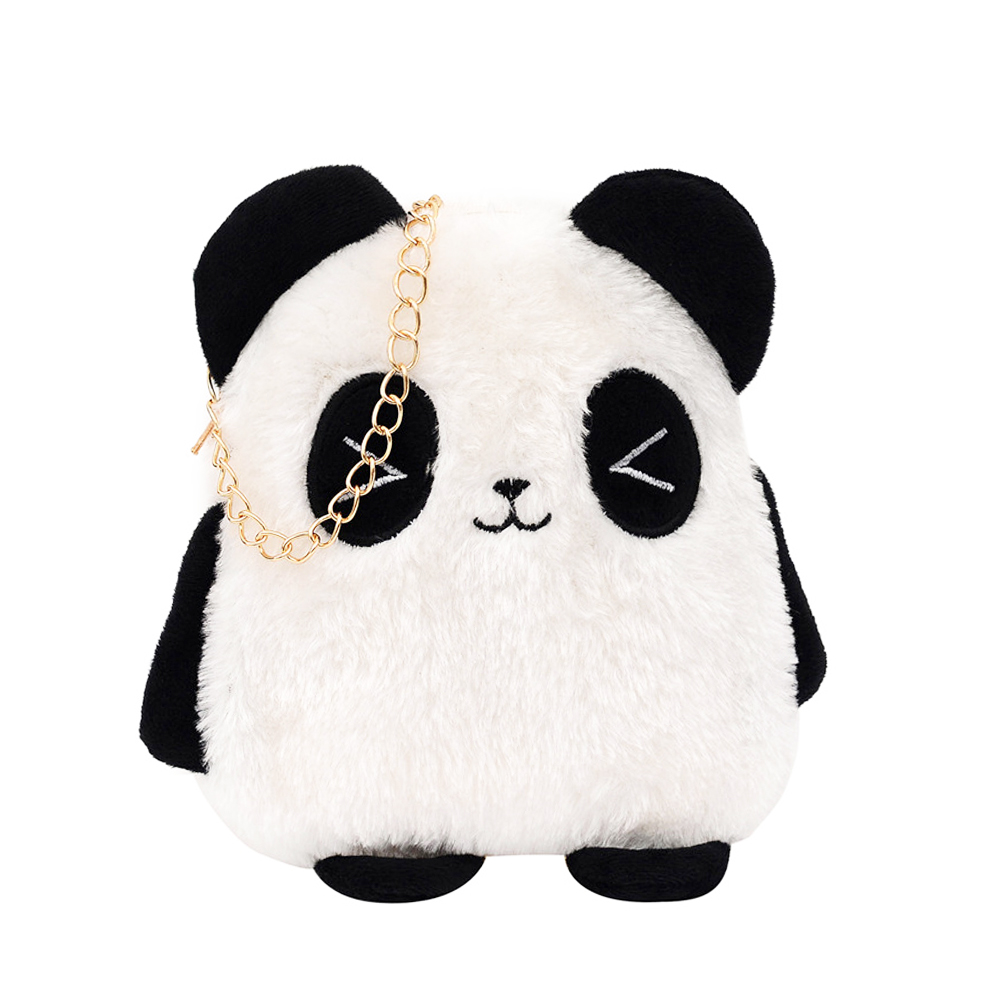 

Cute Plush Panda Crossbody Handbag Girl Chain Shoulder Messenger Bags, Style 3, 501 Original