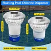 Solar Powered Pool Chlorine Floater with Colorful Lights for Nighttime Ambiance