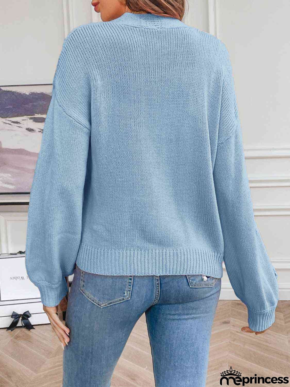 Floral Long Sleeve Open Front Cardigan