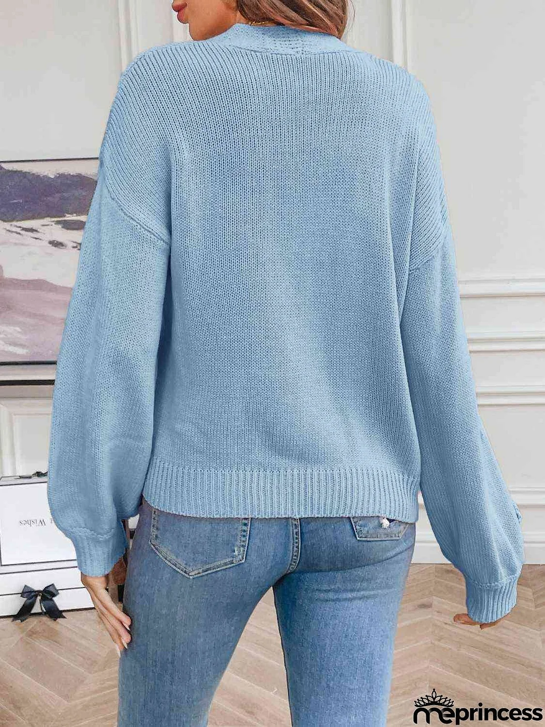 Floral Long Sleeve Open Front Cardigan