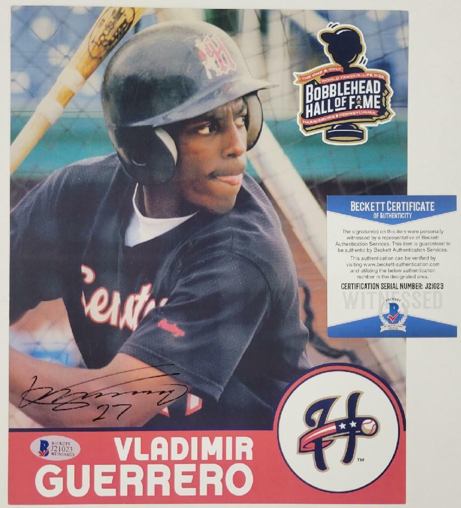 HOF Vladimir Guerrero signed 8x10 Photo Poster painting Angels Expos ~ BAS Beckett Witness COA