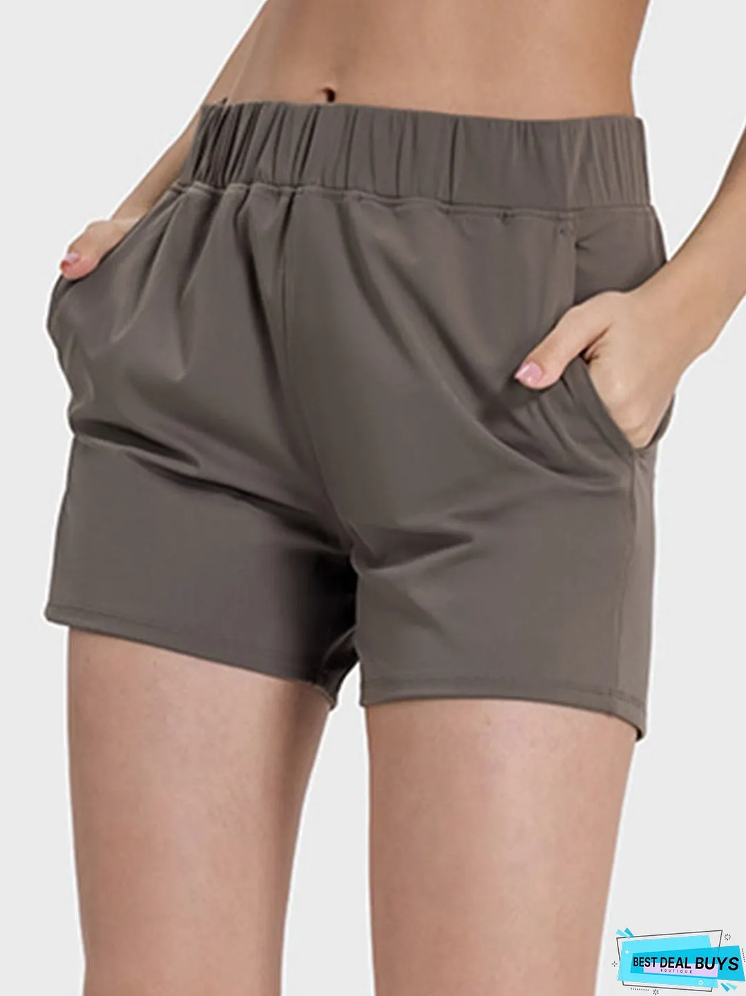 Elastic Waist Active Shorts