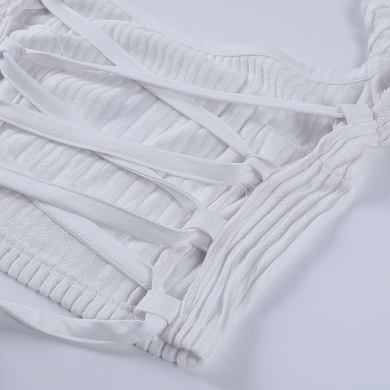 Ootddress White Vintage Ribbed Knit Tank Tops For Women Sexy Backless Bandage Summer Puff Sleeve Canale Cropped Top Streetwear 2025 23 Ootddress White Vintage Ribbed Knit Tank Tops For Women Sexy Backless Bandage Summer Puff Sleeve Canale Cropped Top Streetwear 2025