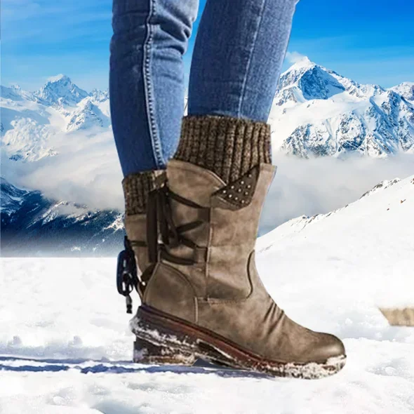 🔥Black Friday 50% OFF - Women's Winter Warm Back Lace Up Snow Boots