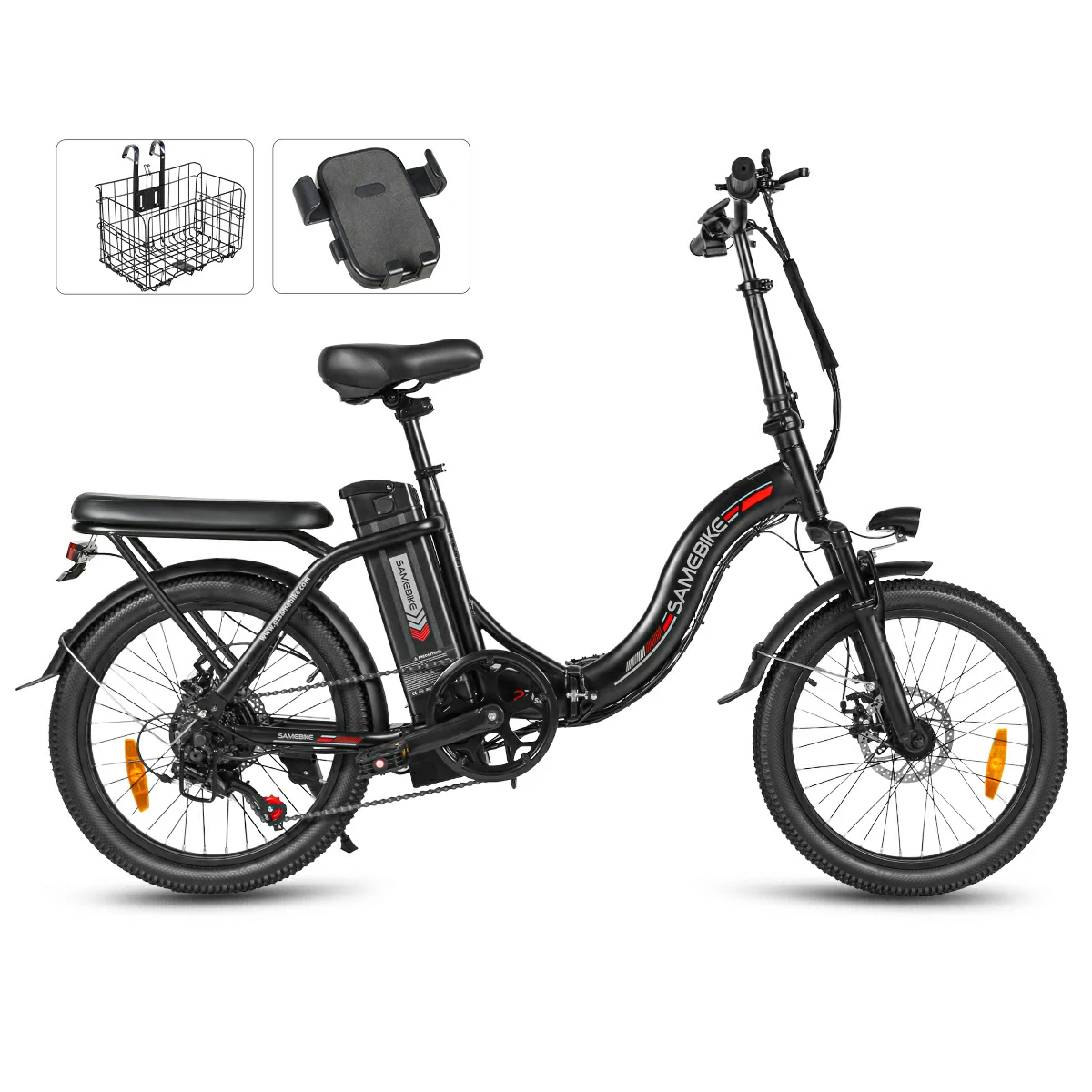 SAMEBIKE CY20-FT 20" 350W Motor 36V 12Ah Battery Portable Commuter Electric Bike