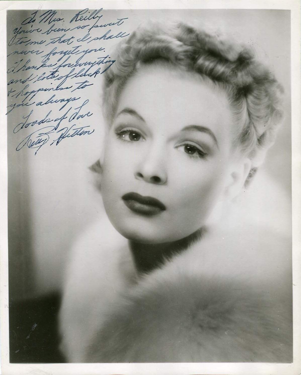 ACTRESS Betty Hutton (+) autograph, signed vintage Photo Poster painting