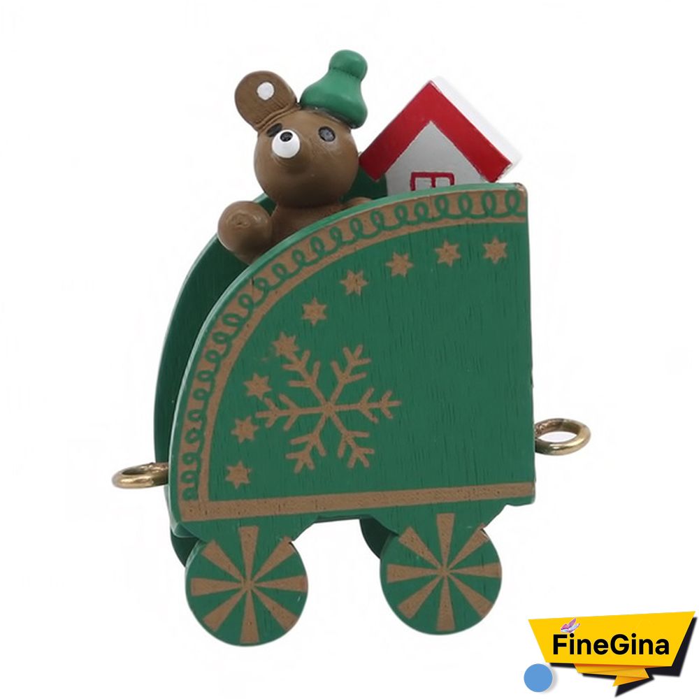 Christmas Decoration Wooden Little Train For Home Decor Christmas Santa Snowman Ornaments New Year Gifts
