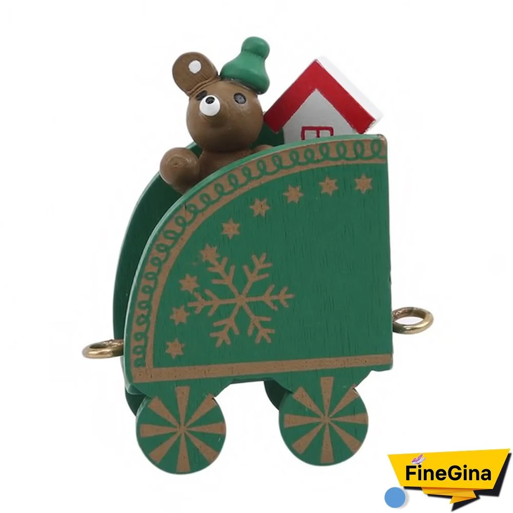 Christmas Decoration Wooden Little Train For Home Decor Christmas Santa Snowman Ornaments New Year Gifts