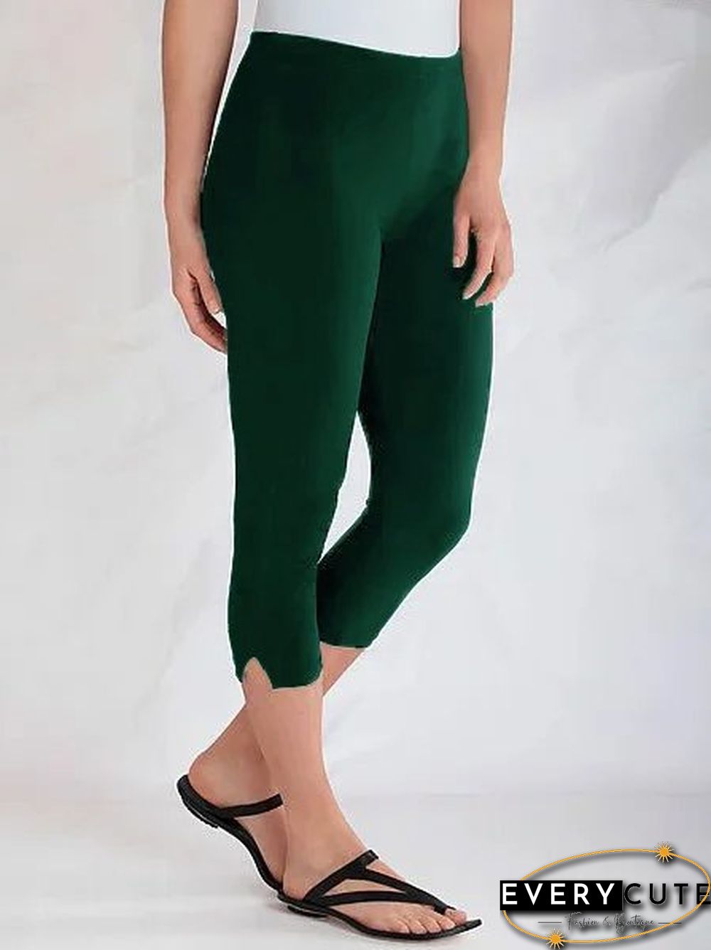 Sheath Cotton Plain Leggings