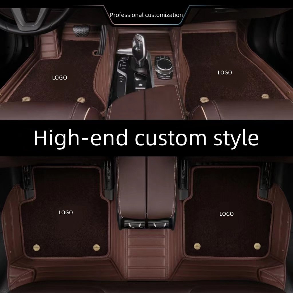 High-end customized car Nappa leather material fully wrapped floor mats