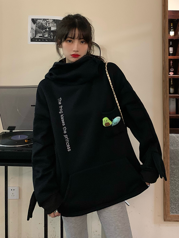 Cute Frog Thicken Couple Hoodie