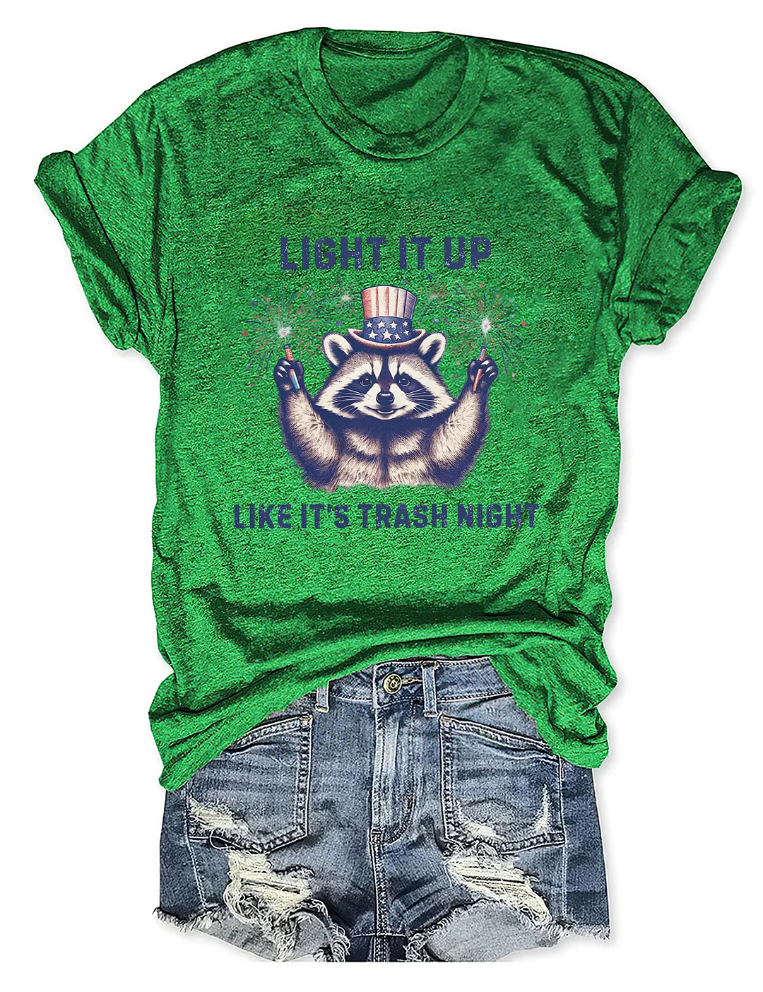 Funny Raccoon 4th of July T-shirt