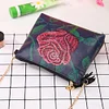 DIY Rose Special Shaped Diamond Painting Women Leather Chain Crossbody Bags