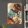 Rock stevie ray vaughan - Panneaux en &eacute;tain m&eacute;tallique(20*30cm/30*40cm) - Musique