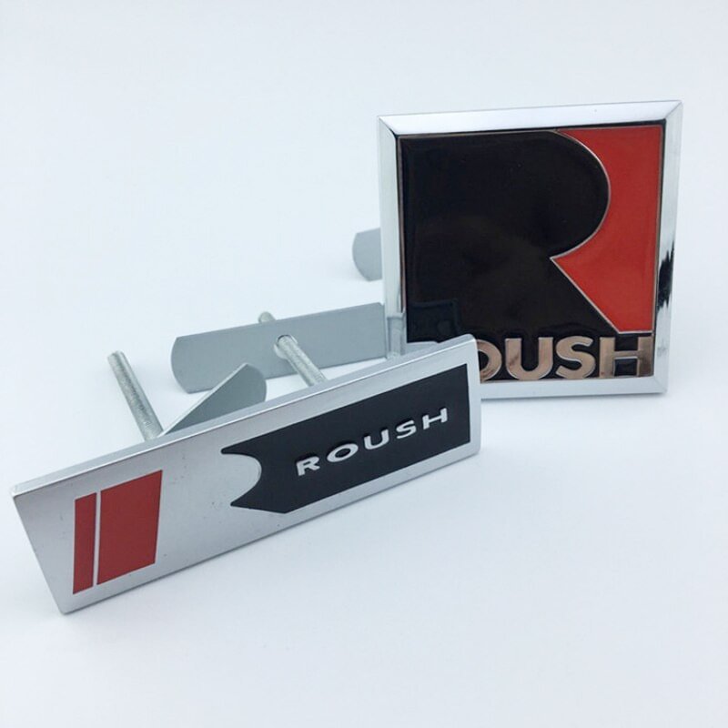 ROUSH Front Grille Emblem Chrome Metal trunk Badge For Mustang GT voiturehub dxncar