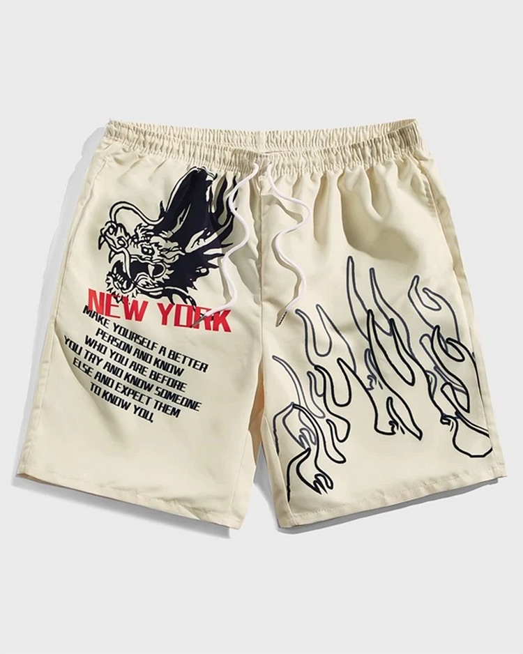 Men's Plus Size Sport Street New York Shorts