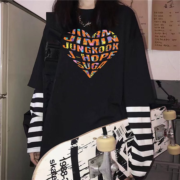 BTS Permission to Dance Creative Design Fake Two-piece Sweatshirt