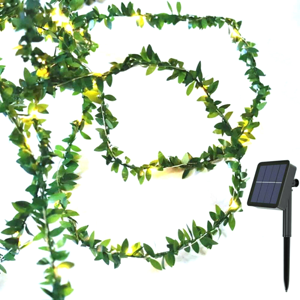 

10M 100 LED Solar Fairy Ivy Leaf String Lights Outdoor Garden Party Decor, 501 Original