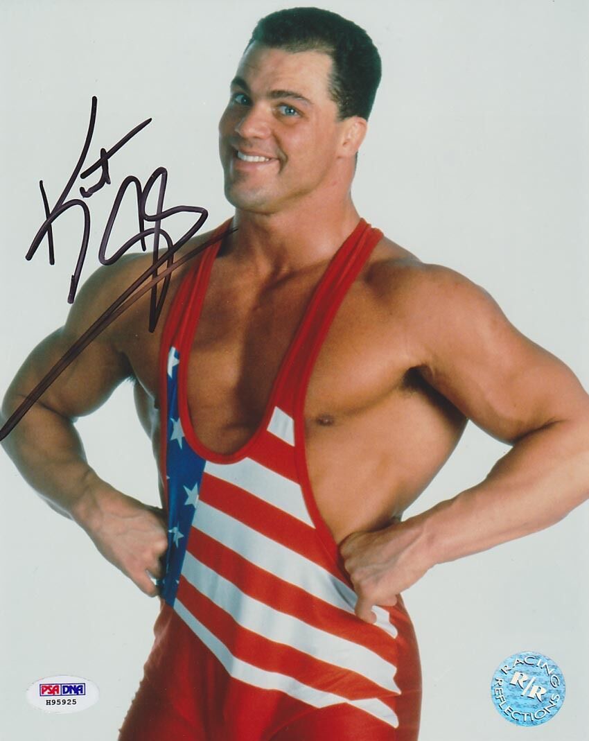 Kurt Angle SIGNED 8x10 Photo Poster painting WWE PSA/DNA AUTOGRAPHED