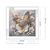 5D DIY Partial Special Shaped Drill Diamond Painting Kit Butterfly Decor 30x30cm (A)