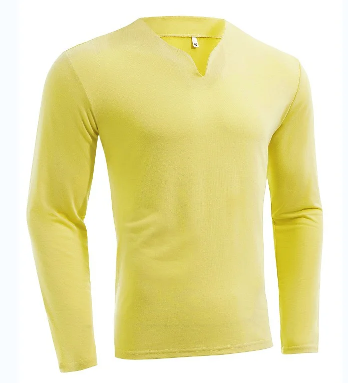 Uveng Uveng New Hot Fitness Plus-Size Sports T-Shirt Men's Elastic Comfortable Long-Sleeved Autumn V-Neck