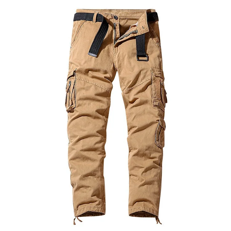 Men's Loose Straight Multi-pocket Outdoor Overalls