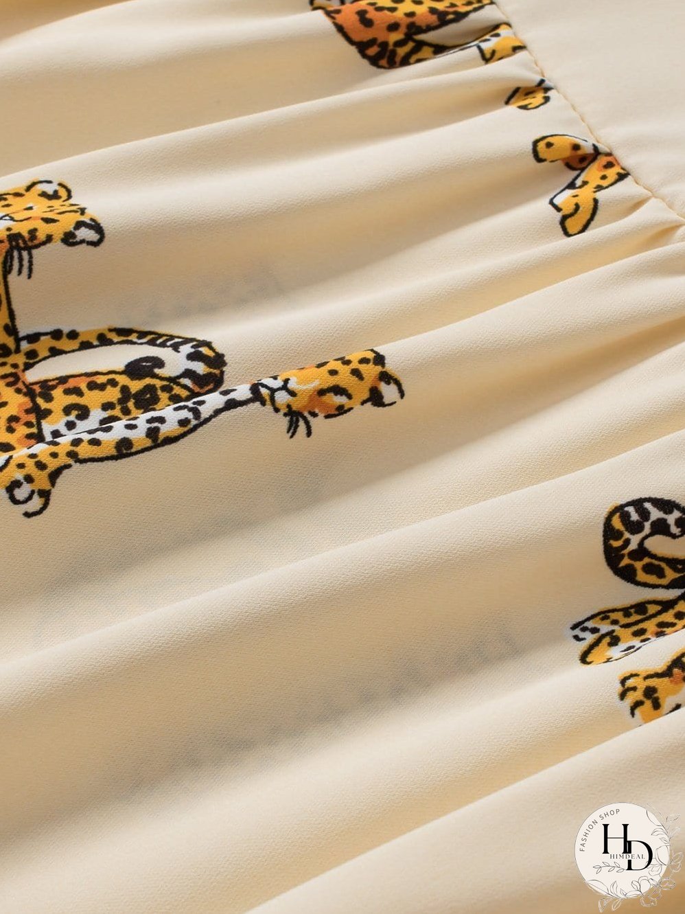 Tempting Printed Lapel Single-Breasted Long-Sleeved Blouse