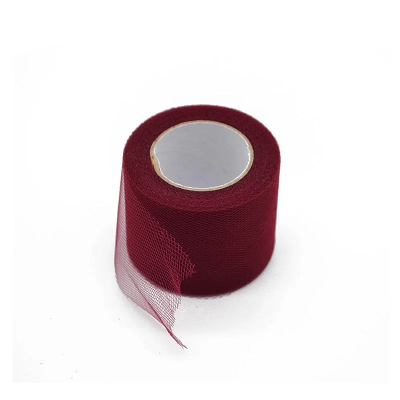 25yards 2inch Crystal Tulle Roll Organza Sheer Gauze Baby Shower Favor Wedding Car Decoration Party Home Garden Crafts Supplies