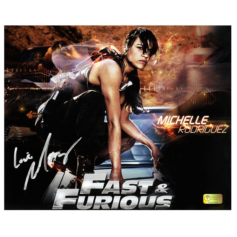 Michelle Rodriguez Autographed Fast & Furious 8x10 Promo Photo Poster painting