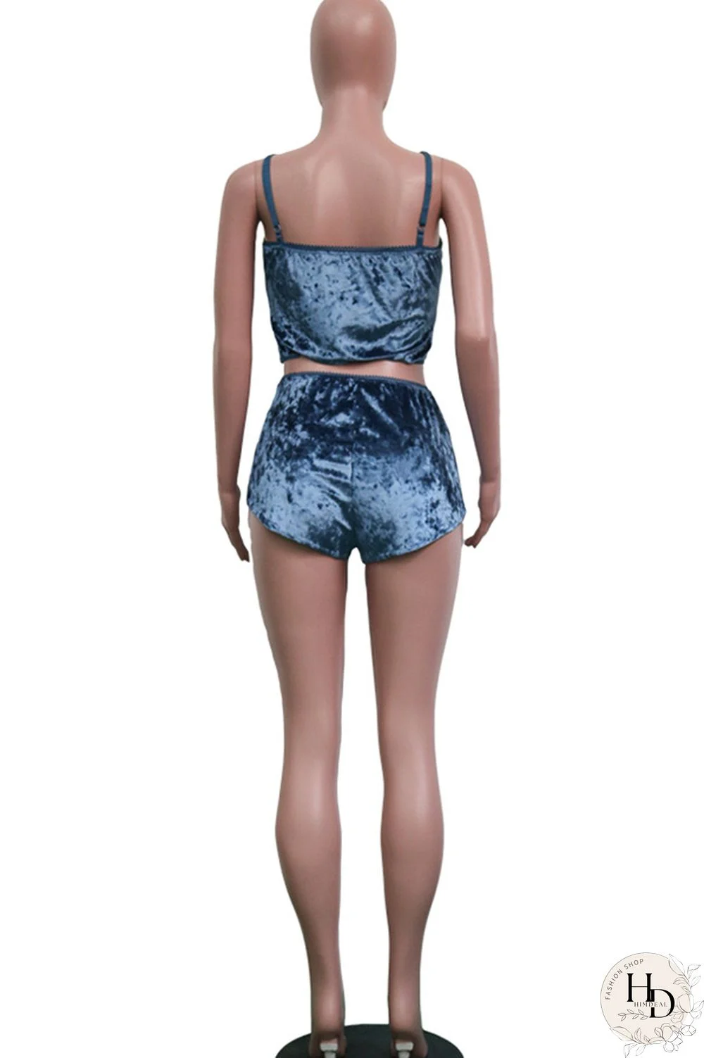 Pink Polyester Sexy Solid Two Piece Suits Straight Sleeveless