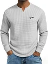 Men's Casual All-Match Waffle Long Sleeve