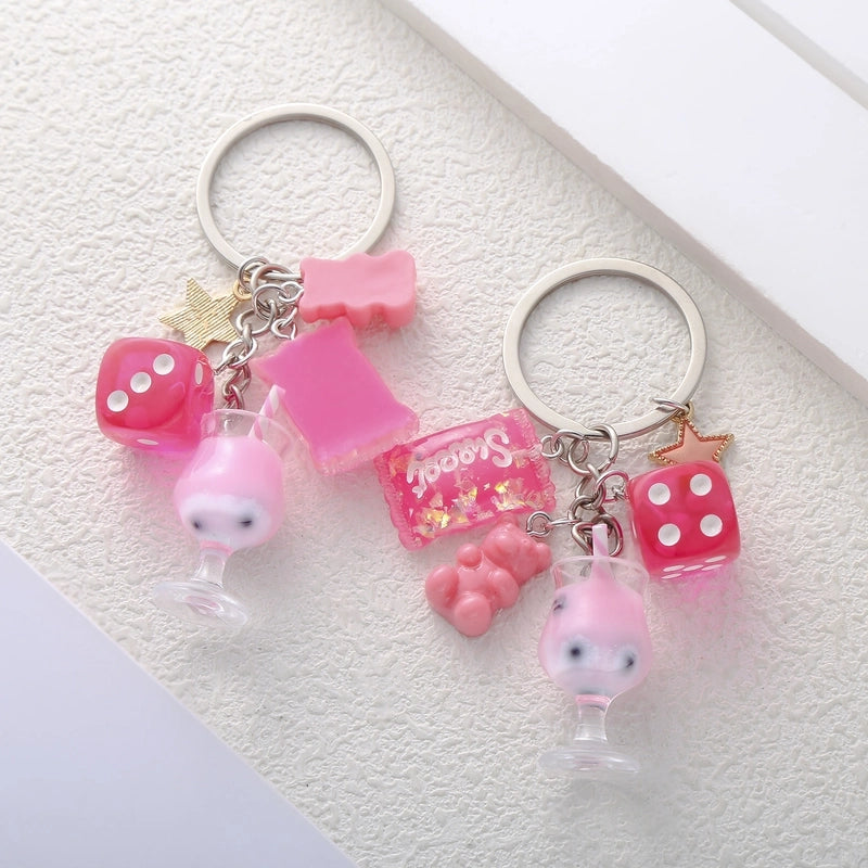Elegant Minimalist Letter Resin Keychain