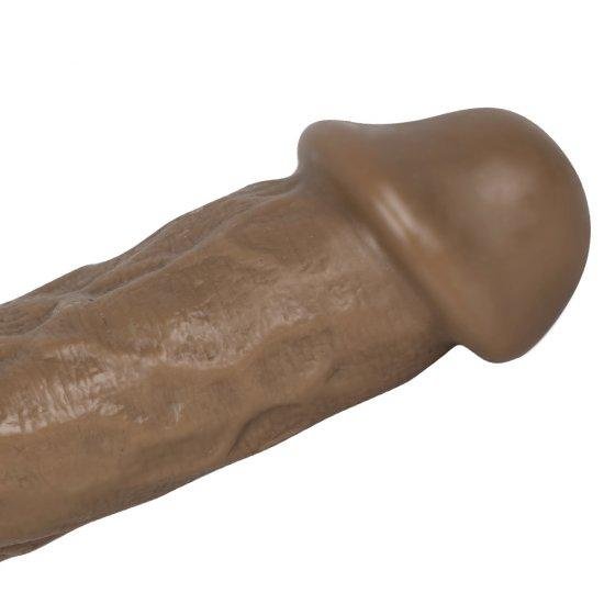 Huge dildo sucker cup and bulbous vein waterproof sex toy